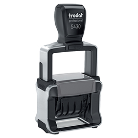 Timbro professional datario 3 testi 5430  + ricevuto/pagato/registrato - 4 mm - autoinchiostrante - trodat