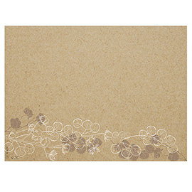 Tovaglietta monouso floral - 30 x 40 cm - carta - avana - pro nappe - conf. 400 pezzi