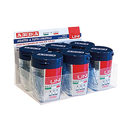 Temperamatite triplo uni - 3 fori - c/contenitore - nero e trasparente - arda