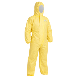 Tuta protezione chimica cover 3456 - taglia xxl - pe/plp - giallo - reflexx