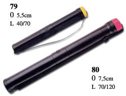 Tubo portadisegni telescopico tecnostyl Ø 75mm