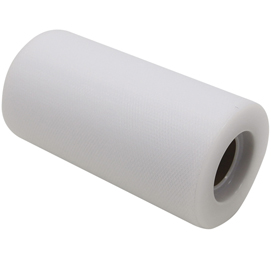 Tulle in rotolo 12,5cmx25mt bianco big party