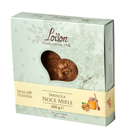 Torta sbrisola noce miele 200gr - loison