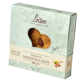 Torta sbrisola classica mandorla e mais 200gr - loison