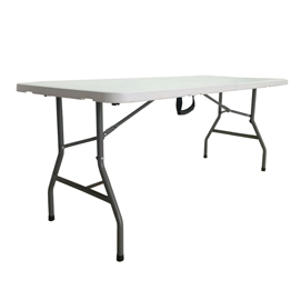 Tavolo pieghevole - in hdpe - 74 x 76 x 183 cm - bianco - garden friend