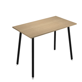 Tavolo alto skinny metal - 140 x 80 x h 105 cm - nero / rovere - artexport