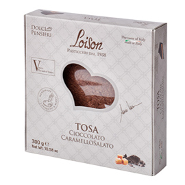 Torta tosa - cioccolato e caramello salato - 300 gr - loison