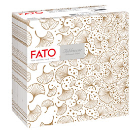 Tovagliolo linea airlaid - carta - 40 x 40 cm - biloba/nocciola - fato - conf. 50 pezzi