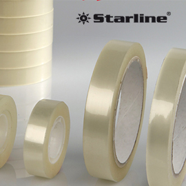 Torre 10 rotoli nastro adesivo 15mmx10mt trasparente starline