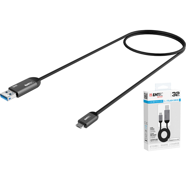 Usb3.1 duo micro-usb charge t750 32gb