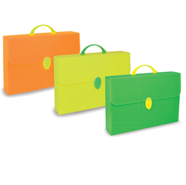 Valigetta polionda fluo 28x39cm dorso 8cm colori assortiti