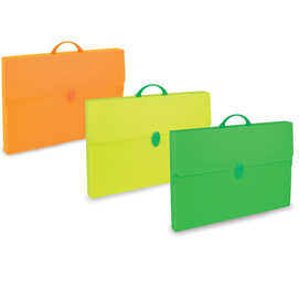Valigetta polionda fluo 38x52,5cm dorso 5,5cm colori assortiti