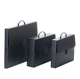 Valigetta polionda every line total black 27x37,5cm dorso 5cm balmar