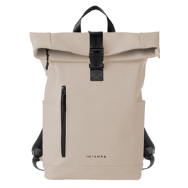 Zaino roll-top drop - 30 x 42 x 14 cm - gomma - crema - in tempo