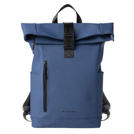 Zaino roll-top drop - 30 x 42 x 14 cm - gomma - blu - in tempo