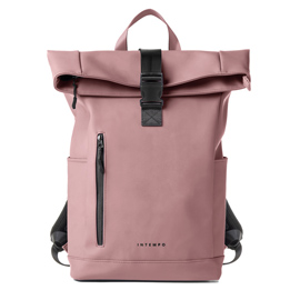 Zaino roll-top drop2go - 30 x 42 x 14 cm - gomma - cipria - in tempo