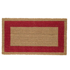Zerbino cocco c/fondo in vinile 45x80cm rosso velcoc