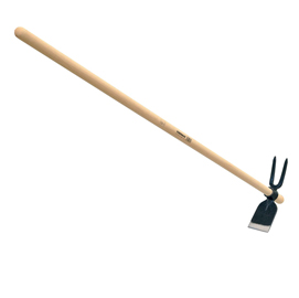 Zappa quadra bidente - manico 125 cm - verdemax