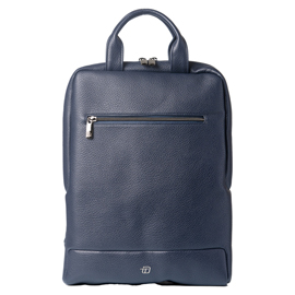 Zaino slim gate trended - 28 x 38 x 10 cm - ecopelle - blu - intempo